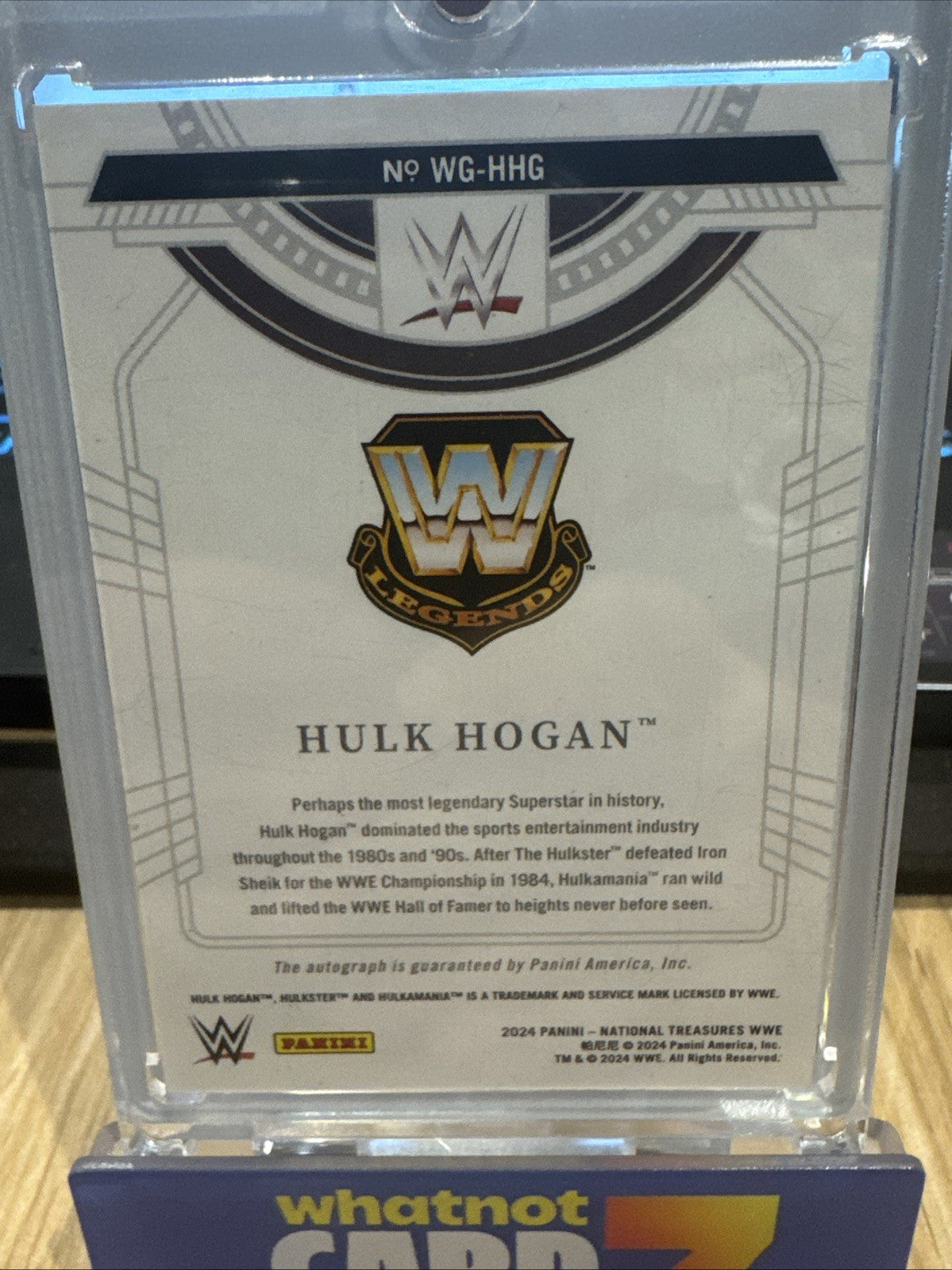 Hulk Hogan 2024 WWE National Treasures Greatest Signatures Auto Gold /99 #WG-HHG