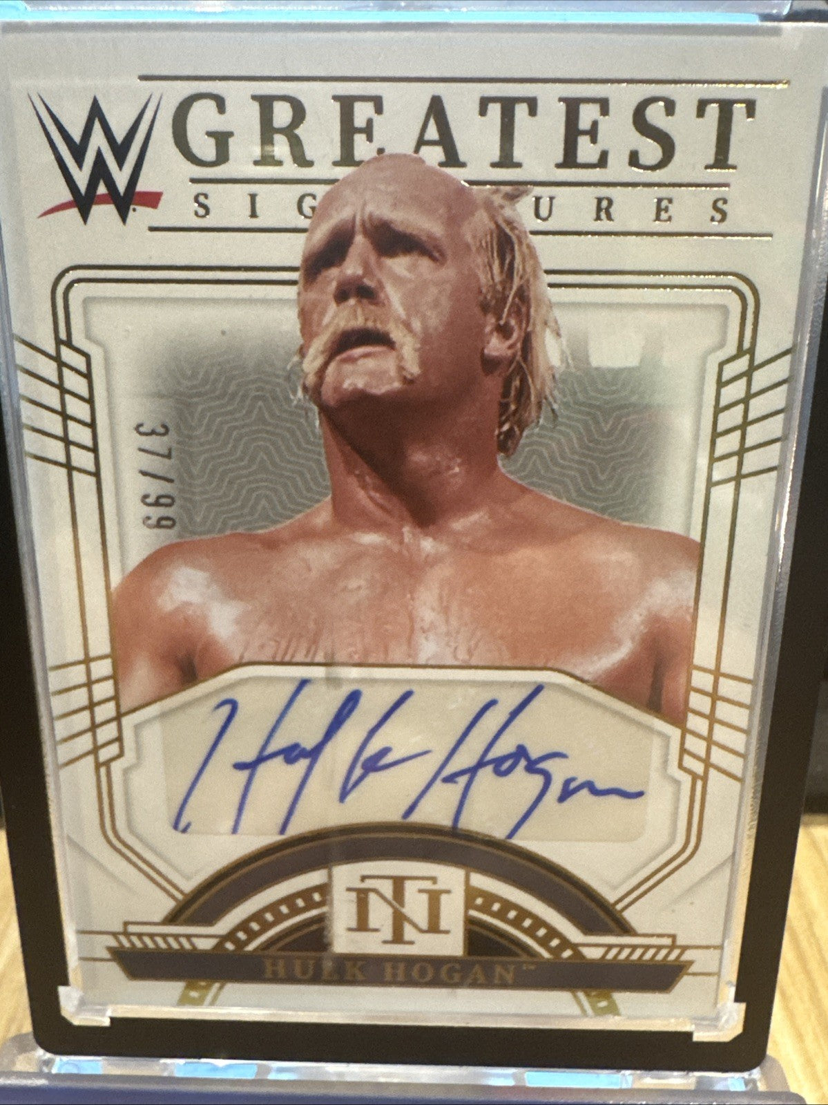 Hulk Hogan 2024 WWE National Treasures Greatest Signatures Auto Gold /99 #WG-HHG