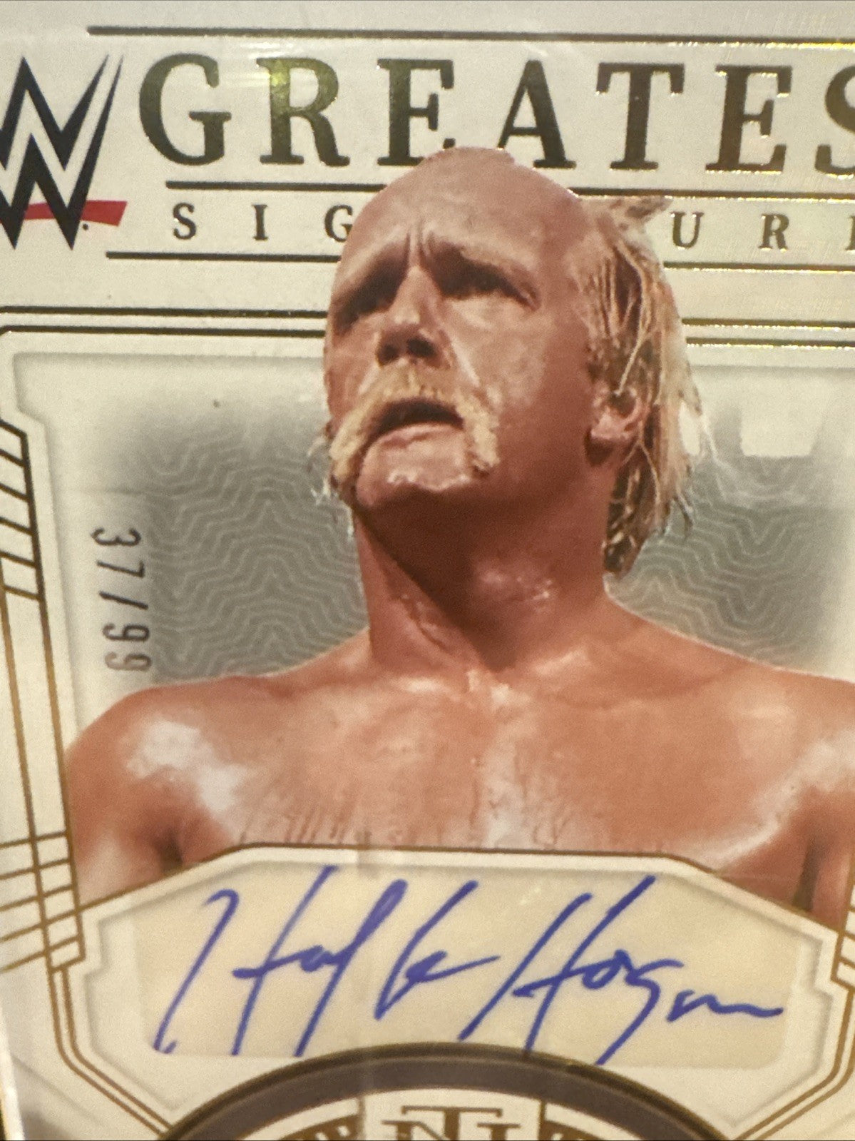 Hulk Hogan 2024 WWE National Treasures Greatest Signatures Auto Gold /99 #WG-HHG