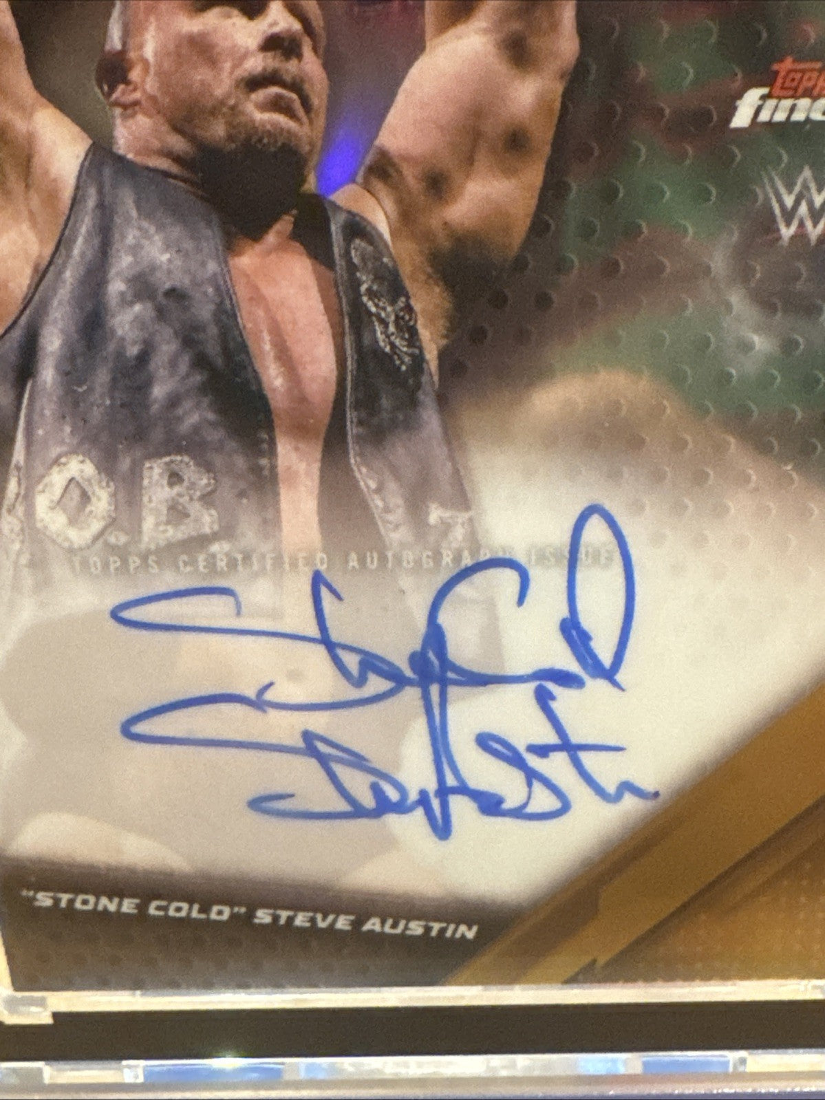 2025 Topps Finest WWE Stone Cold Steve Austin TFA-SCA The Finest Gold Auto 05/50